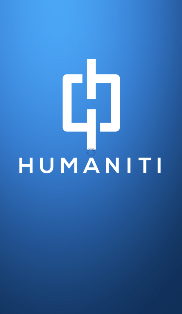 Humaniti app loading screen.